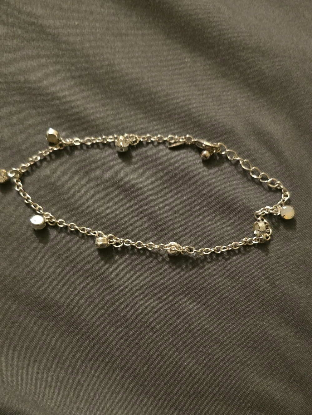 Hallmark Silver Charm Bracelet with Sparkling Discs